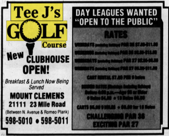Tee Js Golf Course (Tee-Js Golf Course) - Jun 03 1992 Article